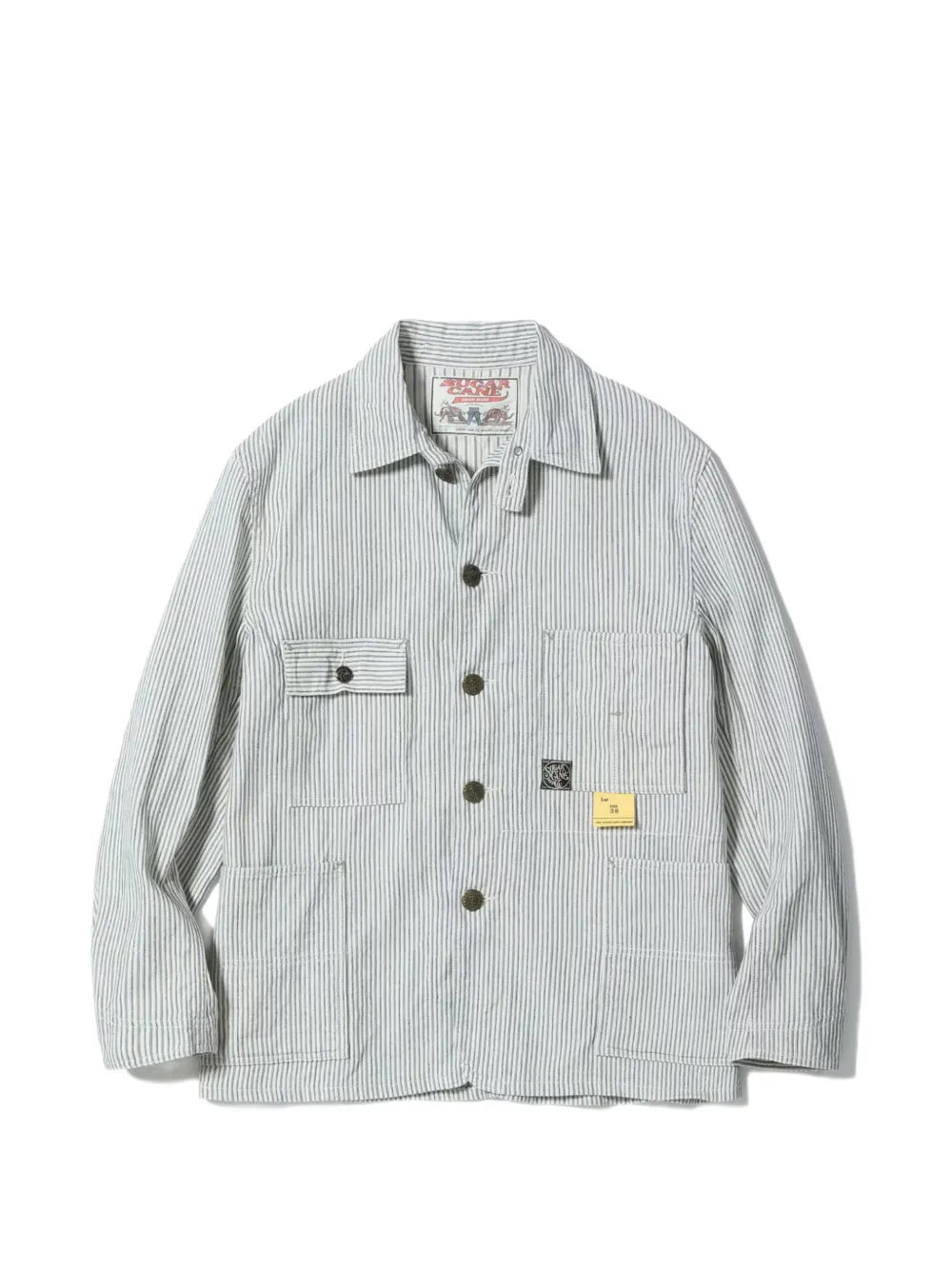Fiction Romance Button-Down Striped Cotton Overshirt