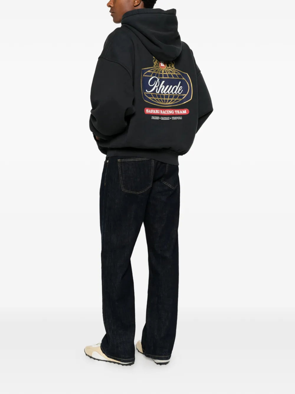 logo-print cotton hoodie