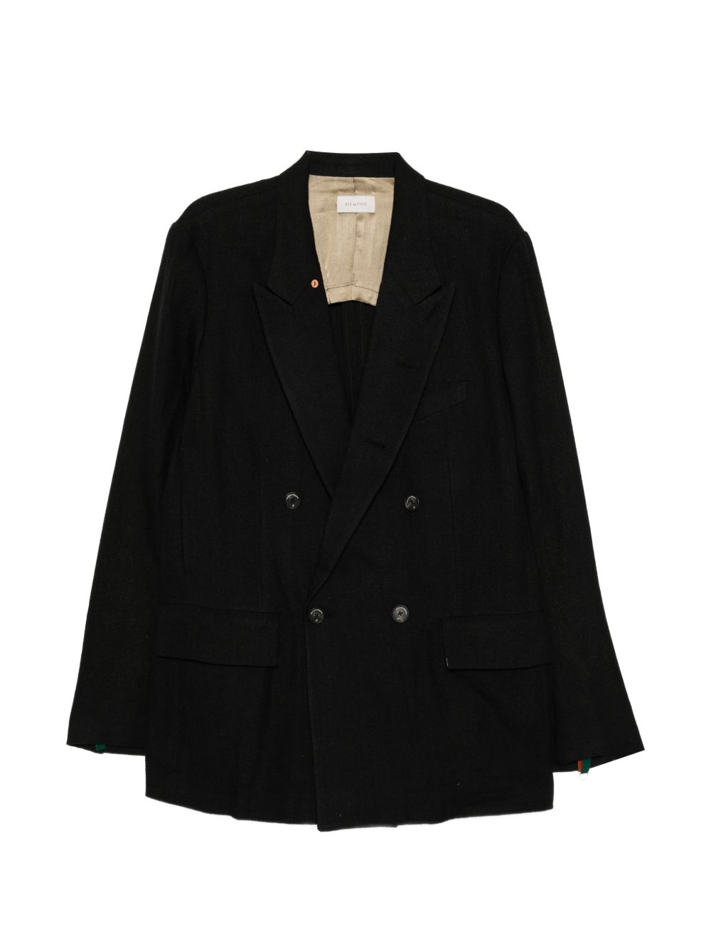 double-breasted silk blazer