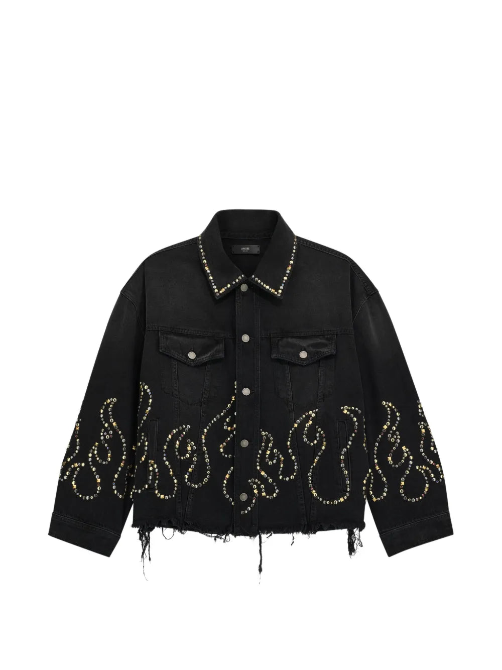 stud-embellished denim jacket
