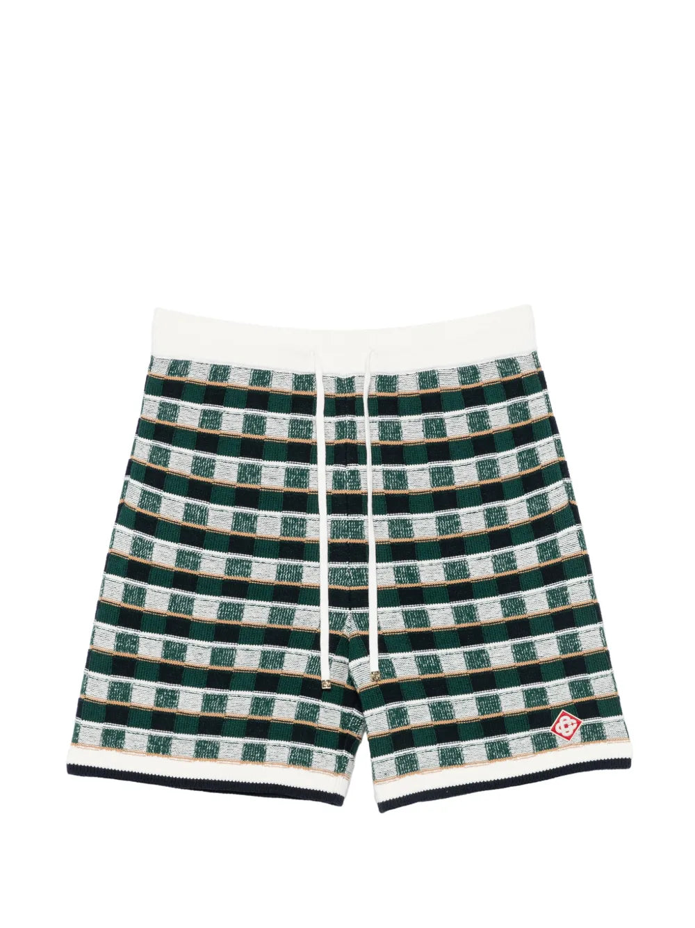 green crochet Mosaic shorts