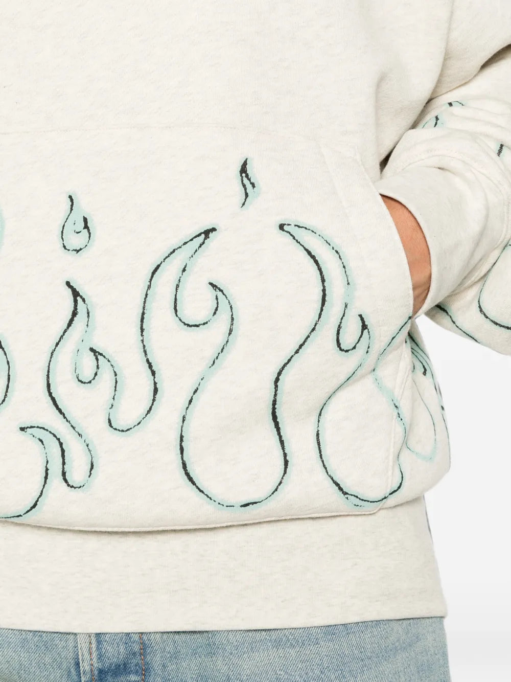 Ma Quad Flames oversized cotton hoodie