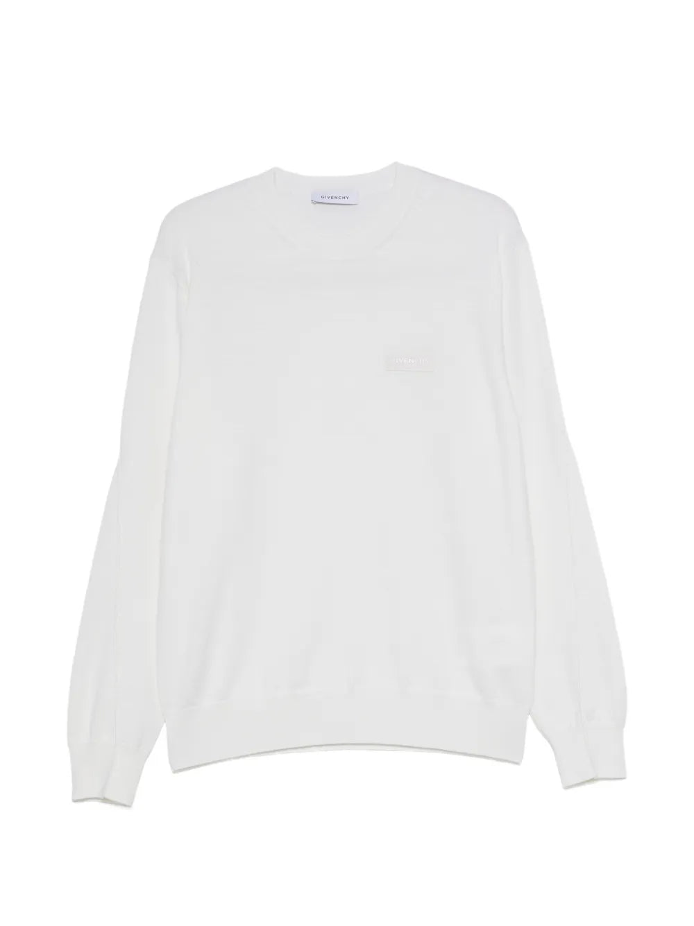 logo-patch crew-neck sweater