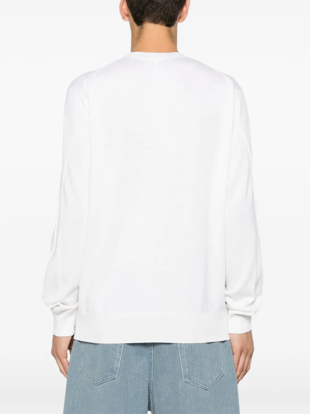 logo-patch crew-neck sweater
