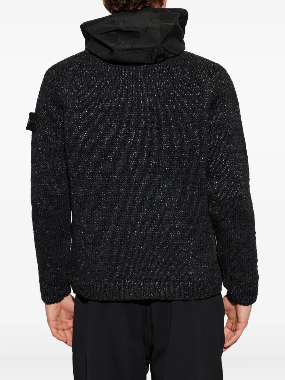 logo-patch hooded jacket 