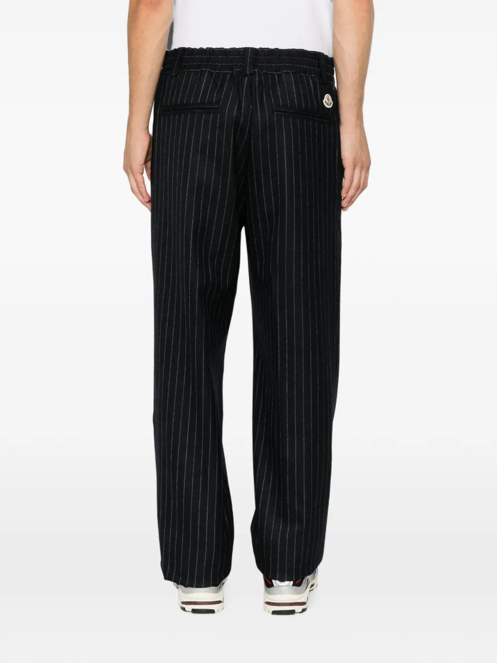 pinstripe-pattern trousers