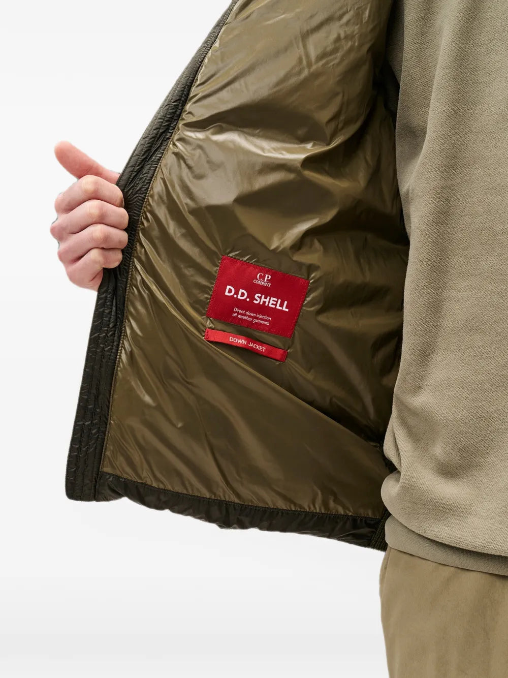Goggle hood padded jacket