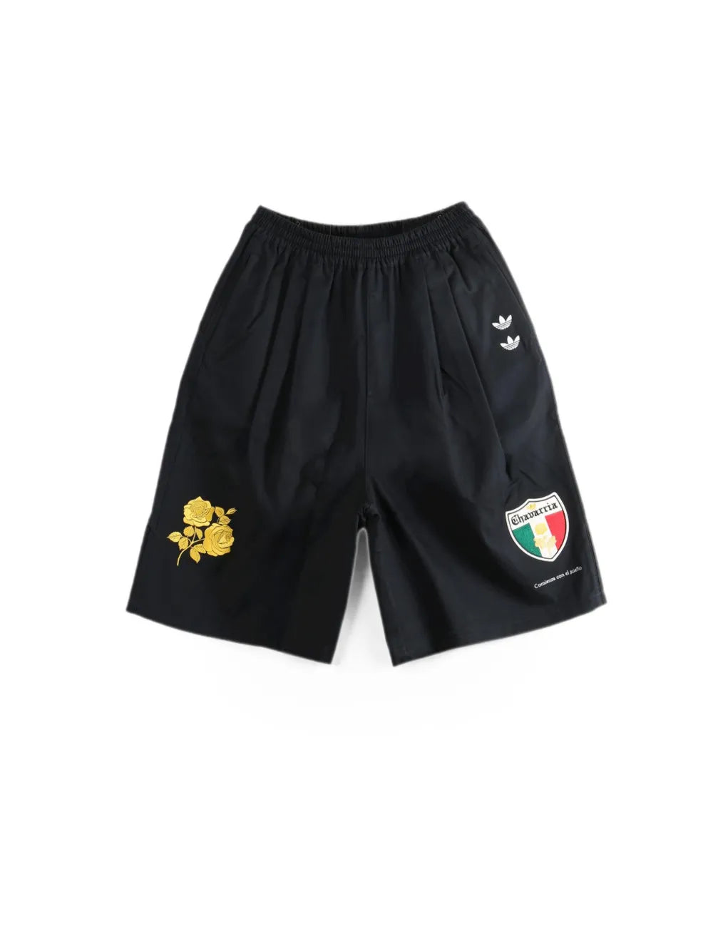 x Willy Chavarria logo-patch floral-embroidered shorts
