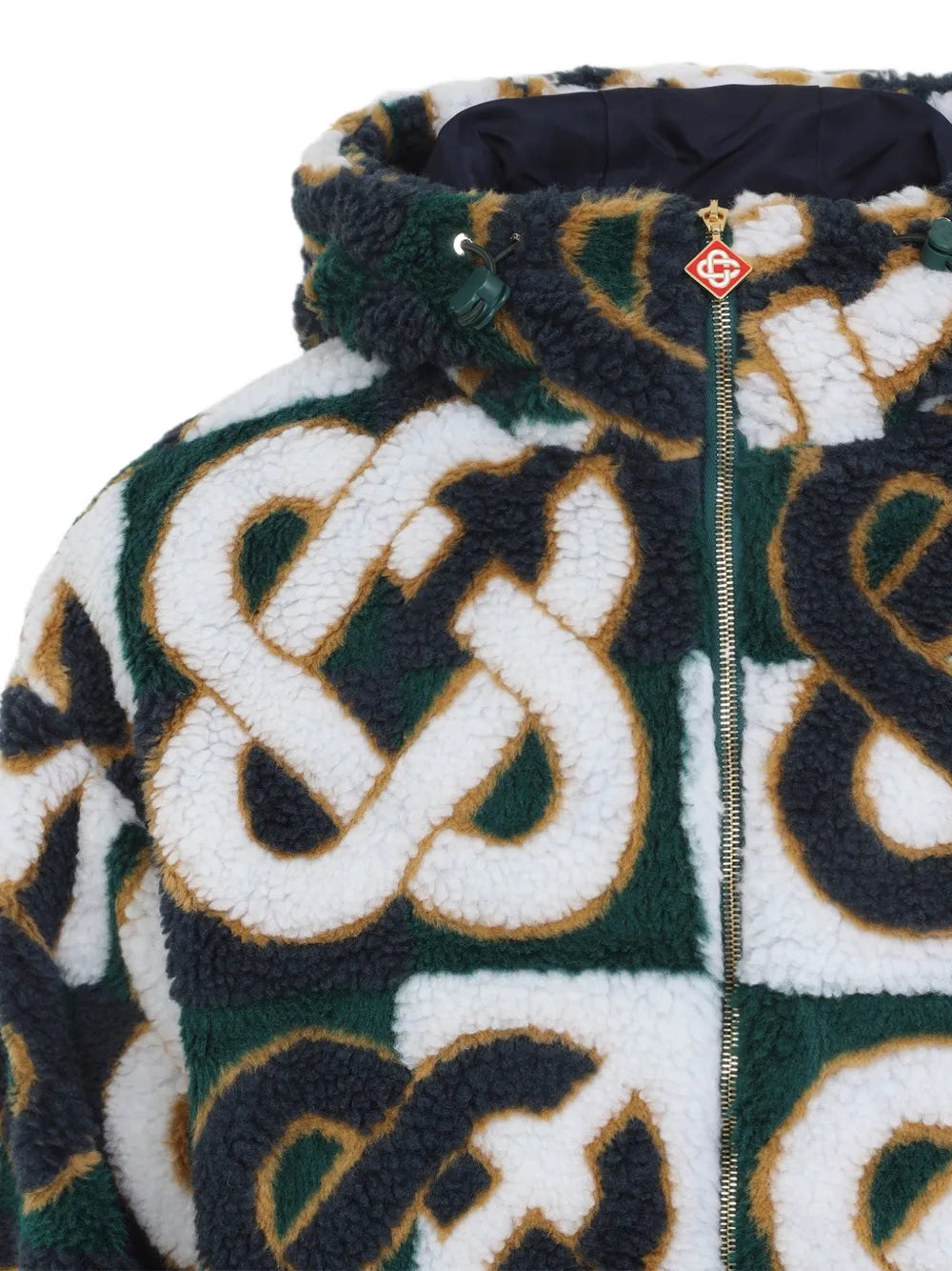 check monogram fleece jacket