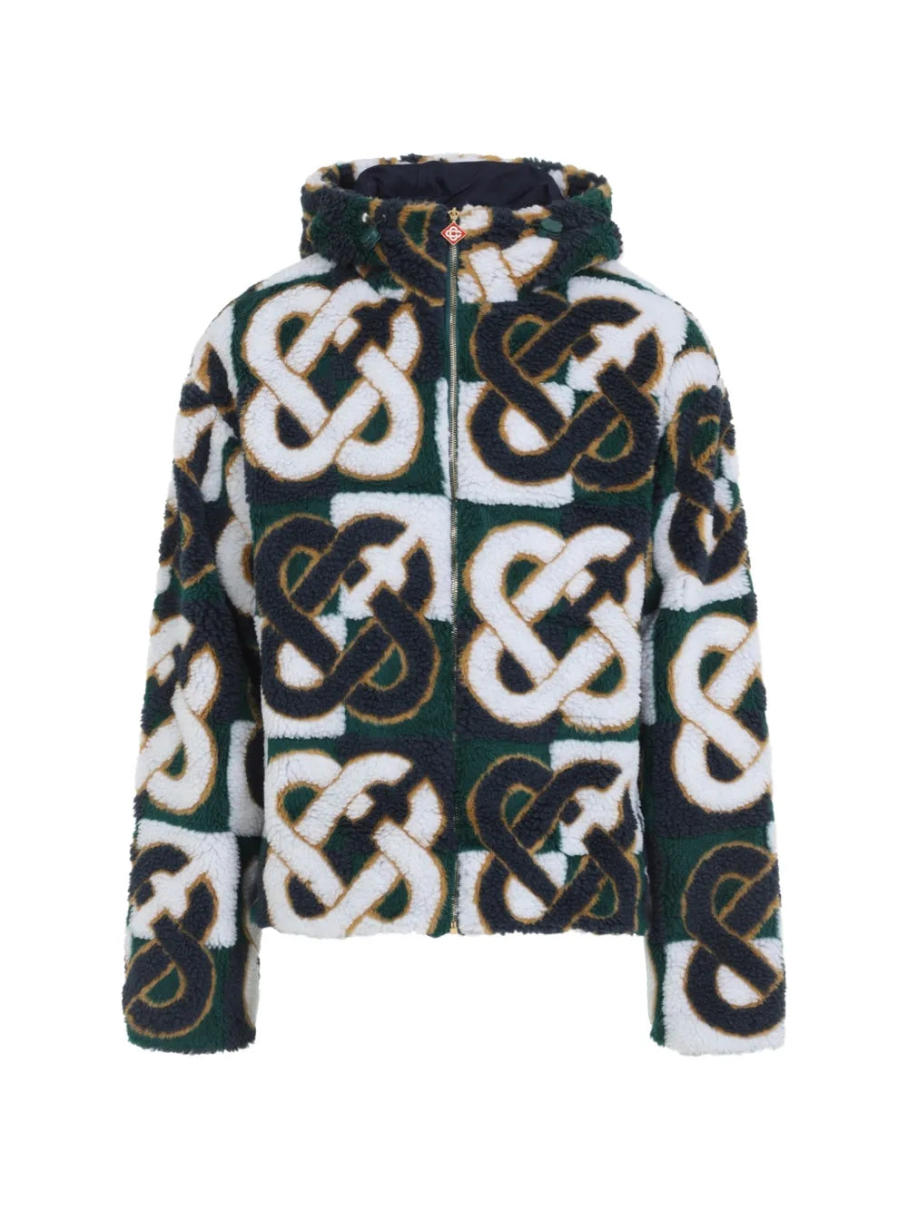 check monogram fleece jacket