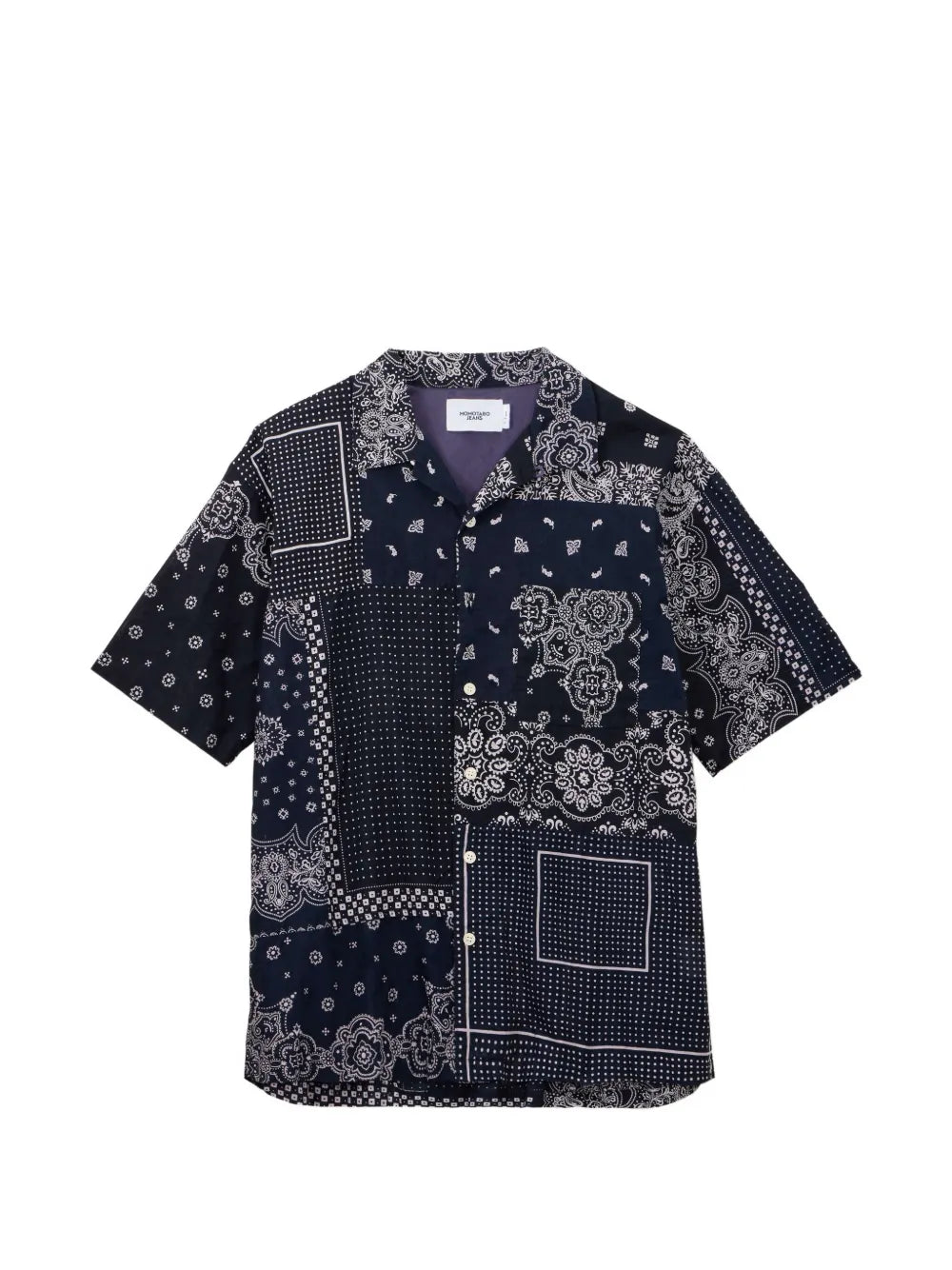 paisley -print patchwork shirt