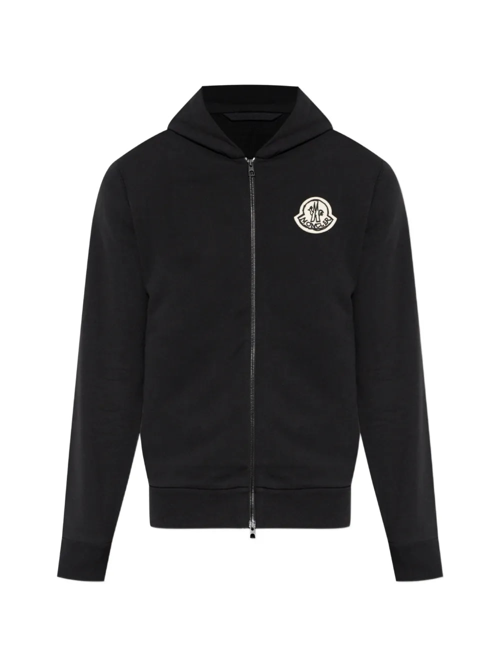 logo-patch zip-up hoodie