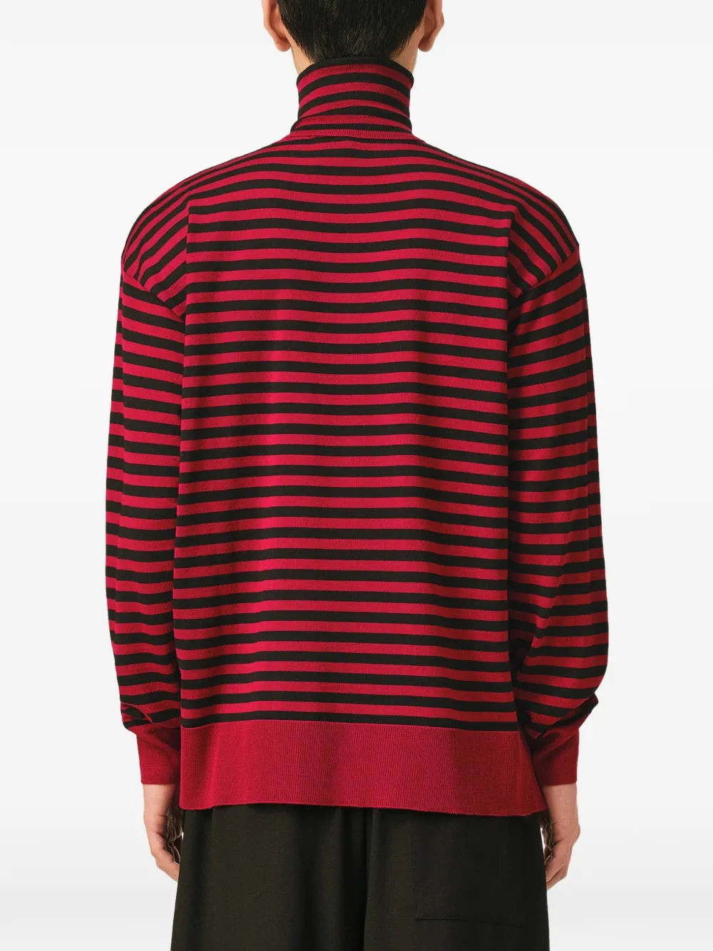Sailor striped wool and silk turtleneck sweater