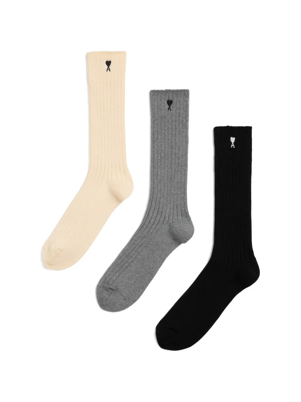 cotton three-pack socks with Ami de Coeur