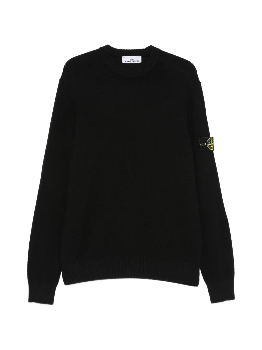 logo-patch ribbed-trim sweater