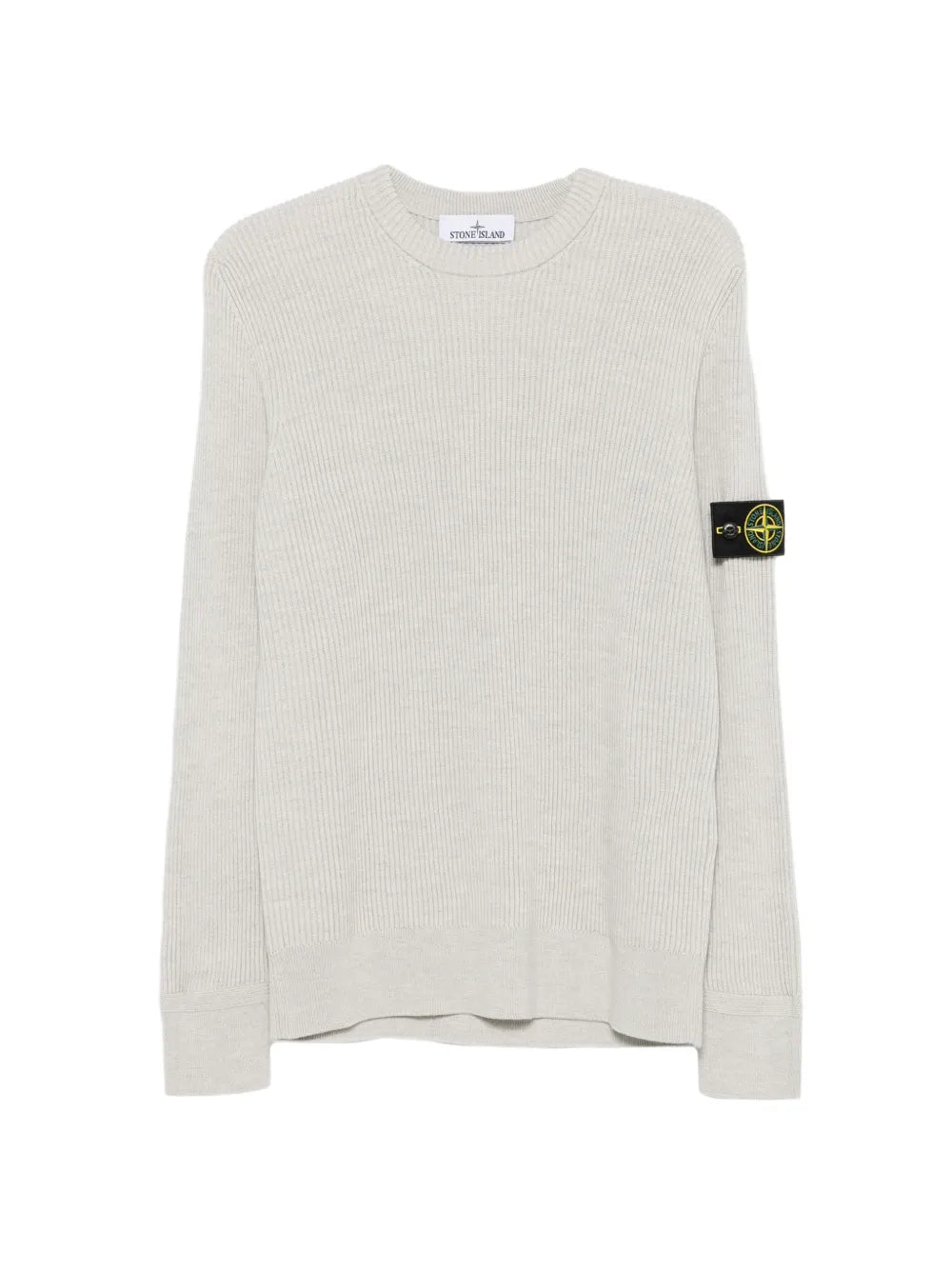 logo-patch ribbed-knit sweater