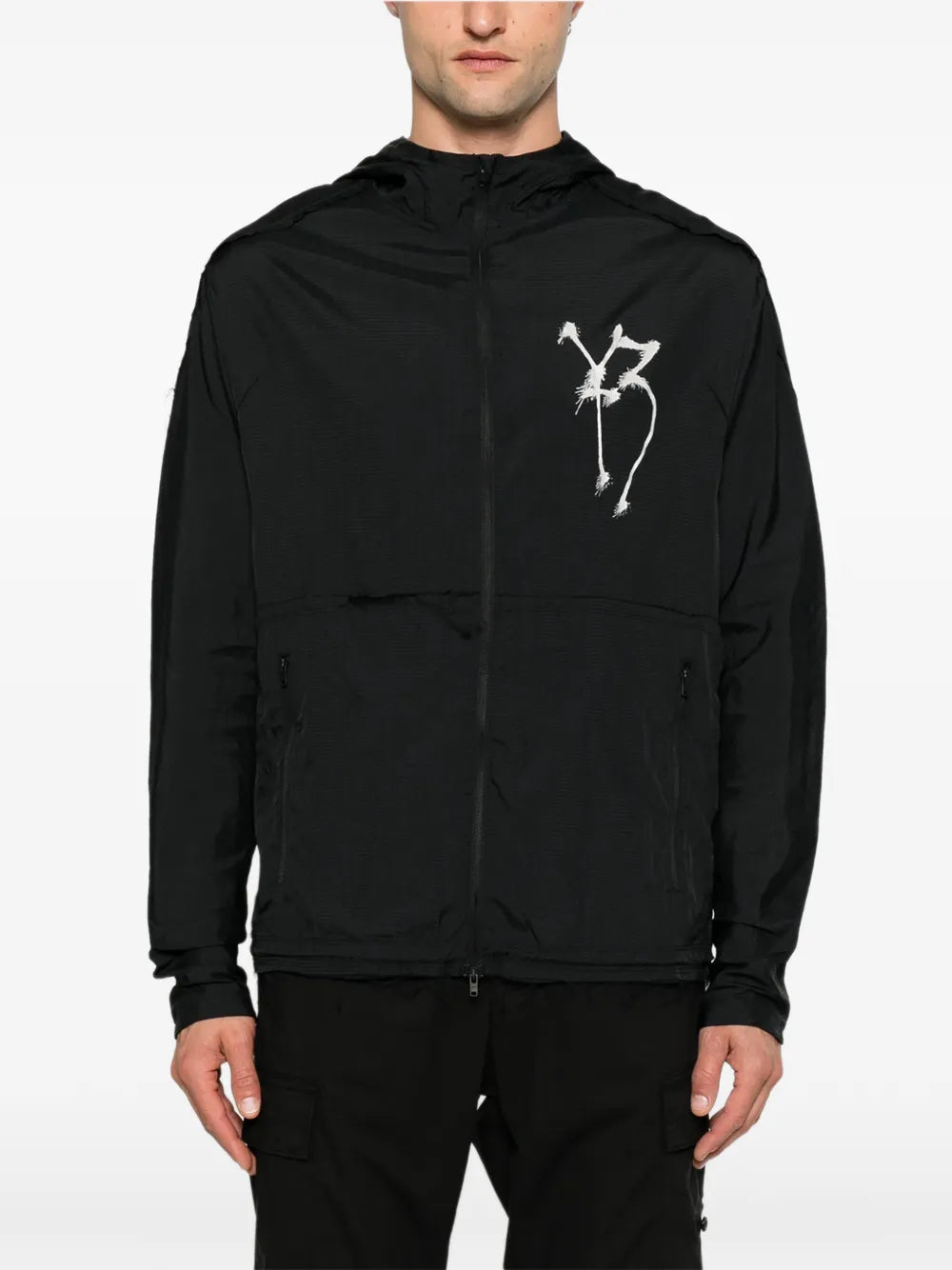 graphic-print hooded jacket