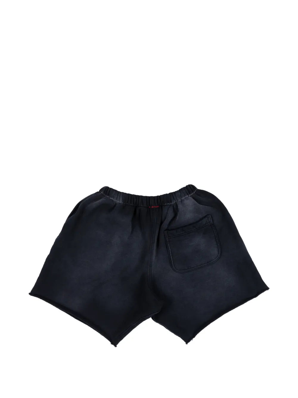raw-edge drawstring shorts