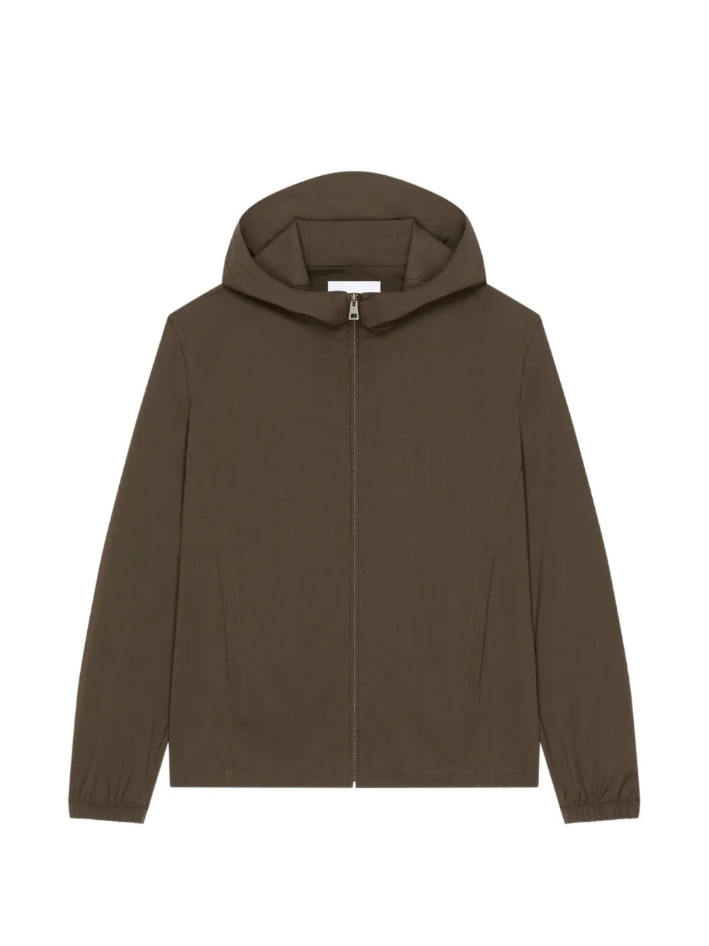 hooded logo-print jacket