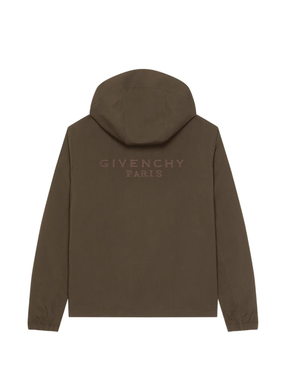 hooded logo-print jacket