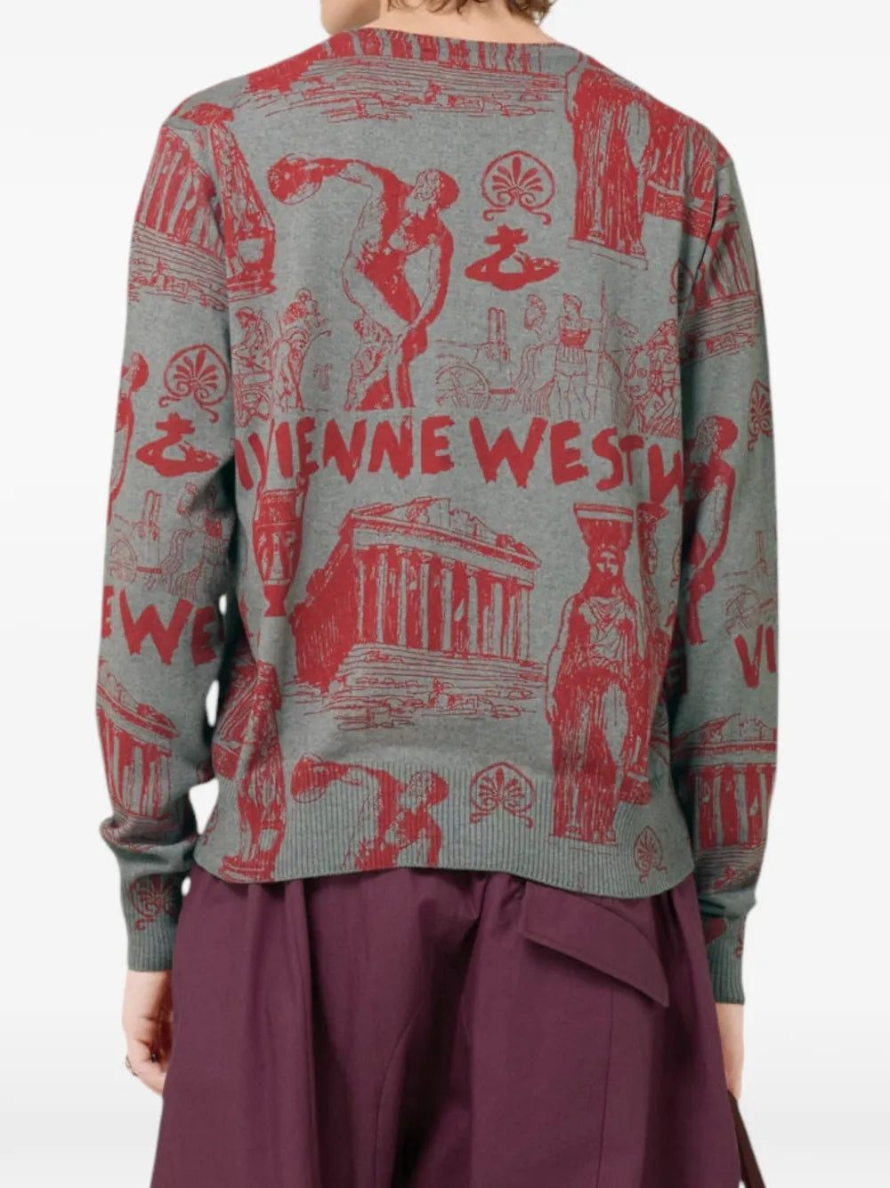 Julian Orb-embroidery V-neck sweater