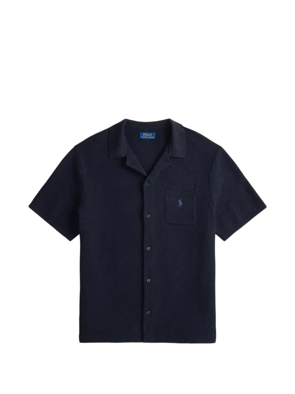 logo-embroidered button-up shirt 
