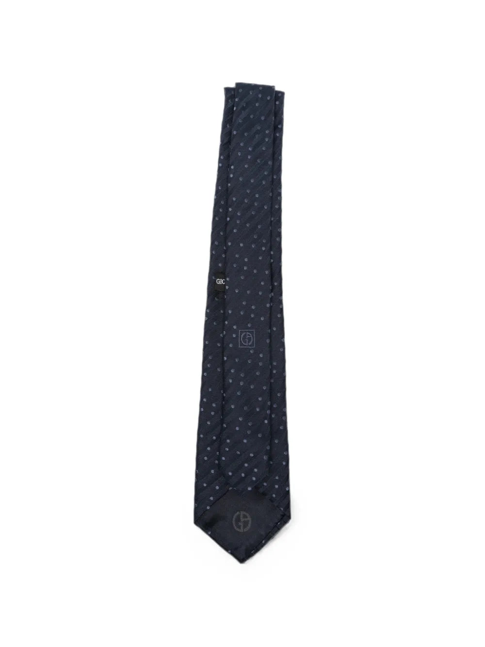 polka-dot diagonal-stripe tie