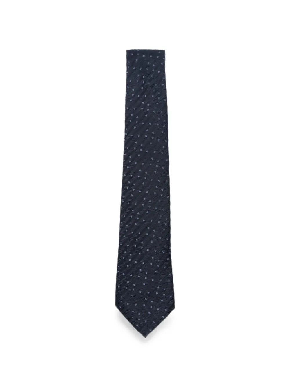 polka-dot diagonal-stripe tie