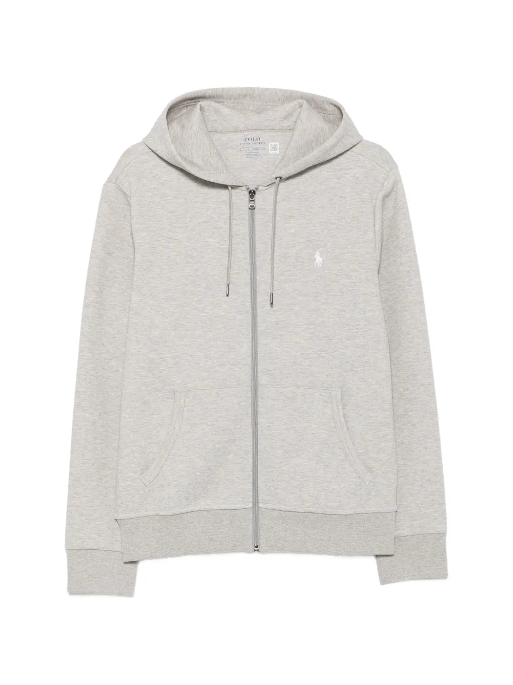 logo-embroidered zip-up hoodie