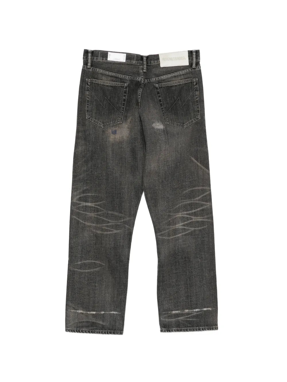 beaded distressed jeans