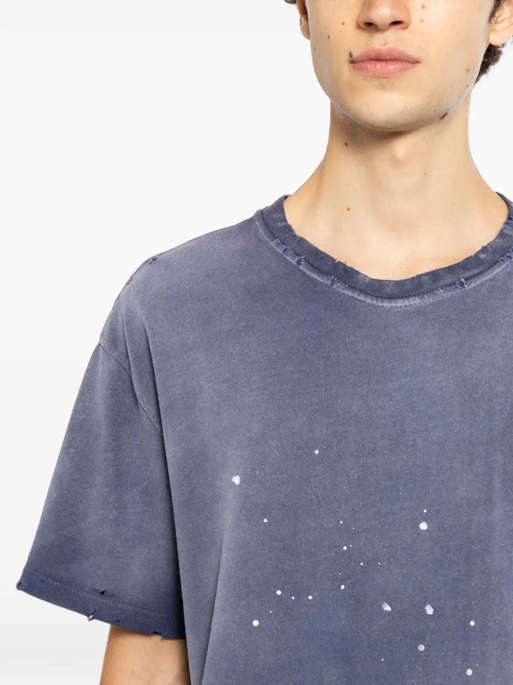 Distressed Paint-Splatter T-Shirt