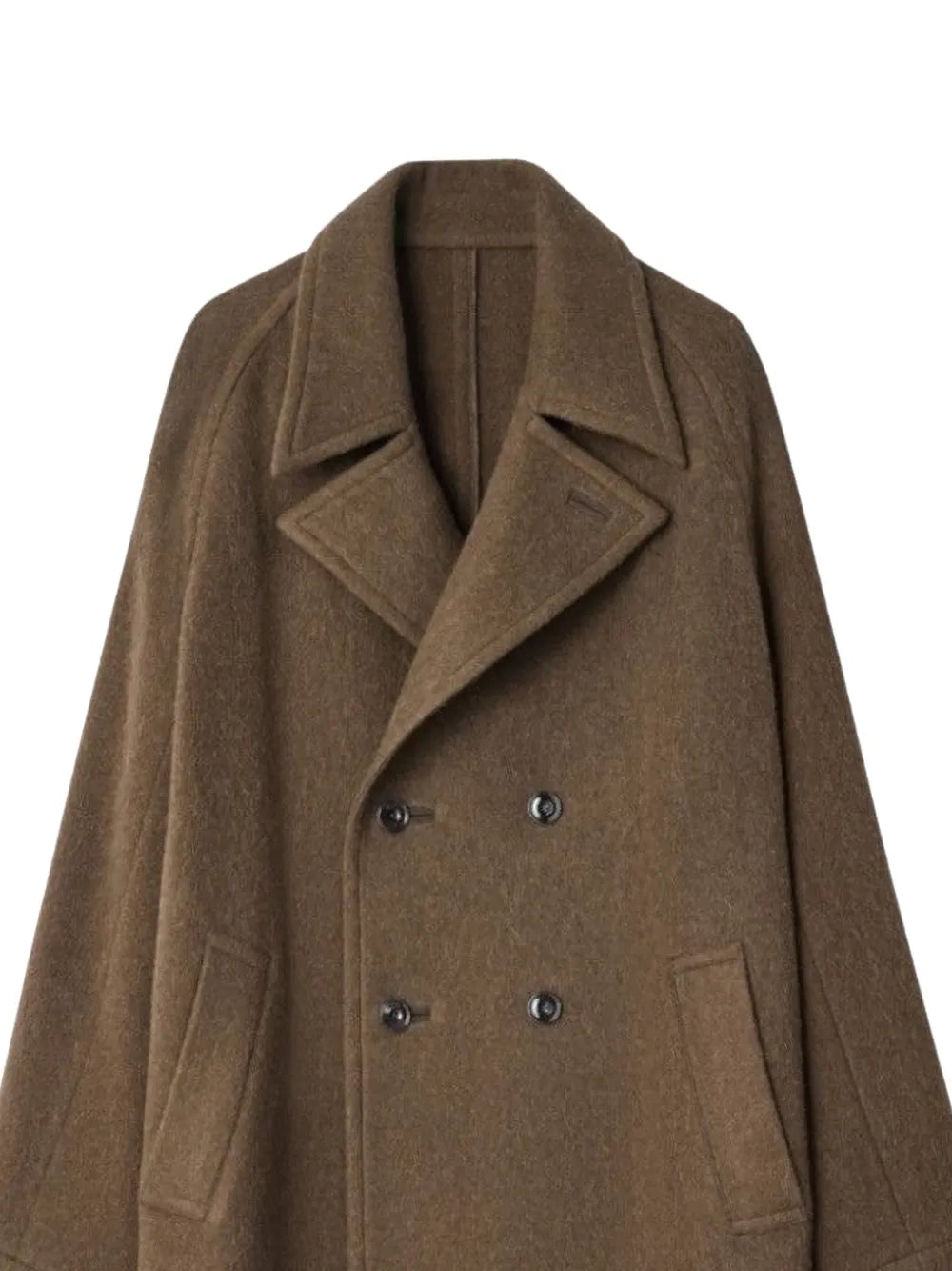 double-breasted oversized coat