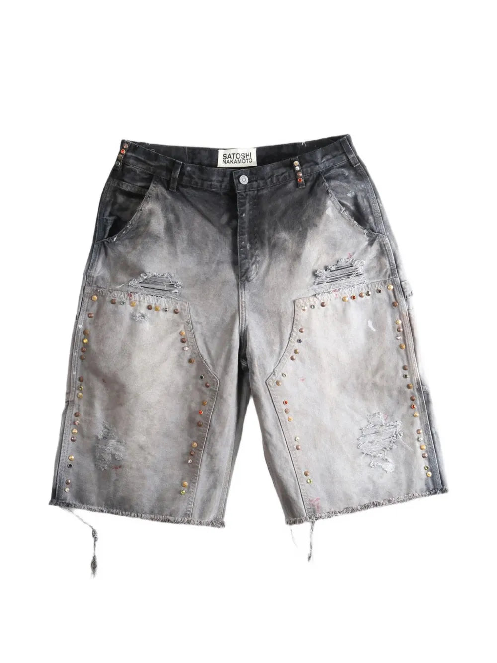 Danny's Carpenter stud-embellished distressed shorts