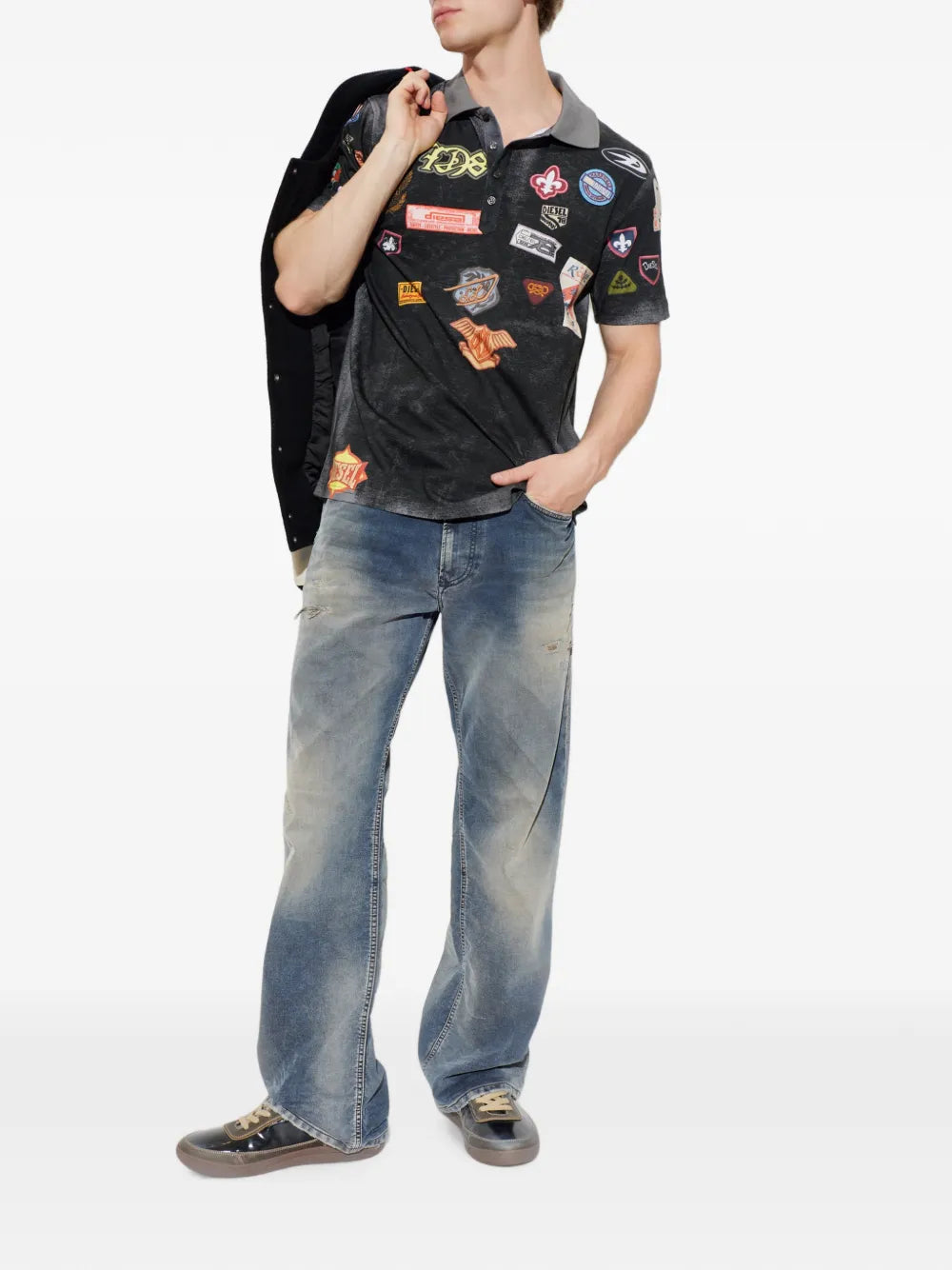 Jogg faded-effect jeans