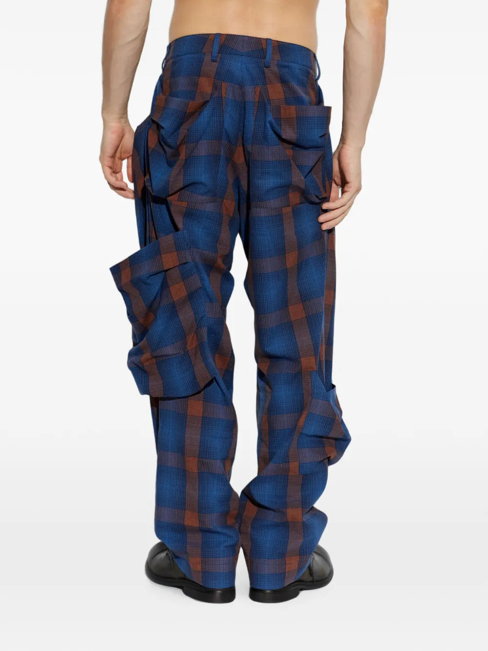 Achilles check-pattern trousers