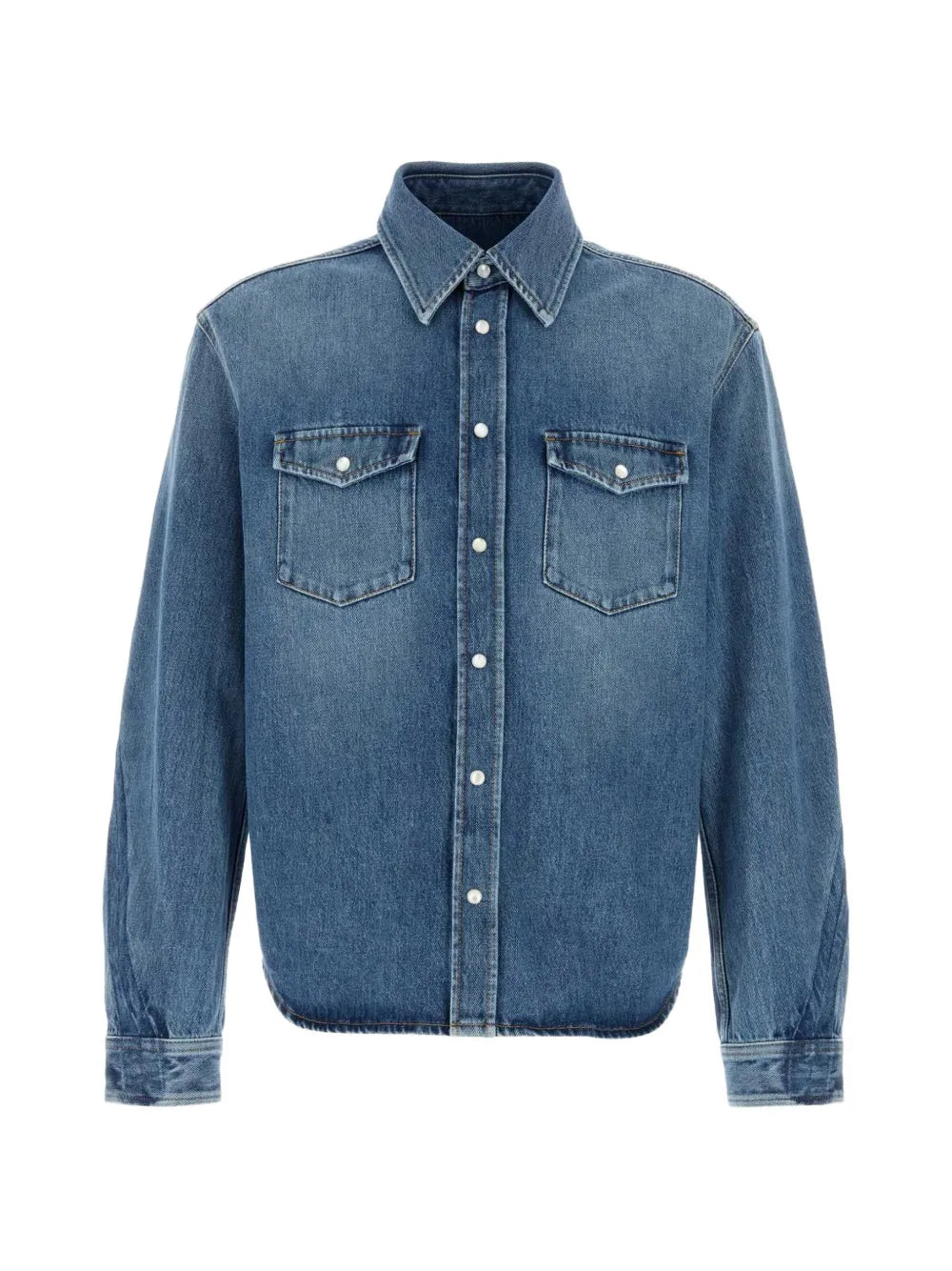 Couture Seam shirt in shadow washed denim