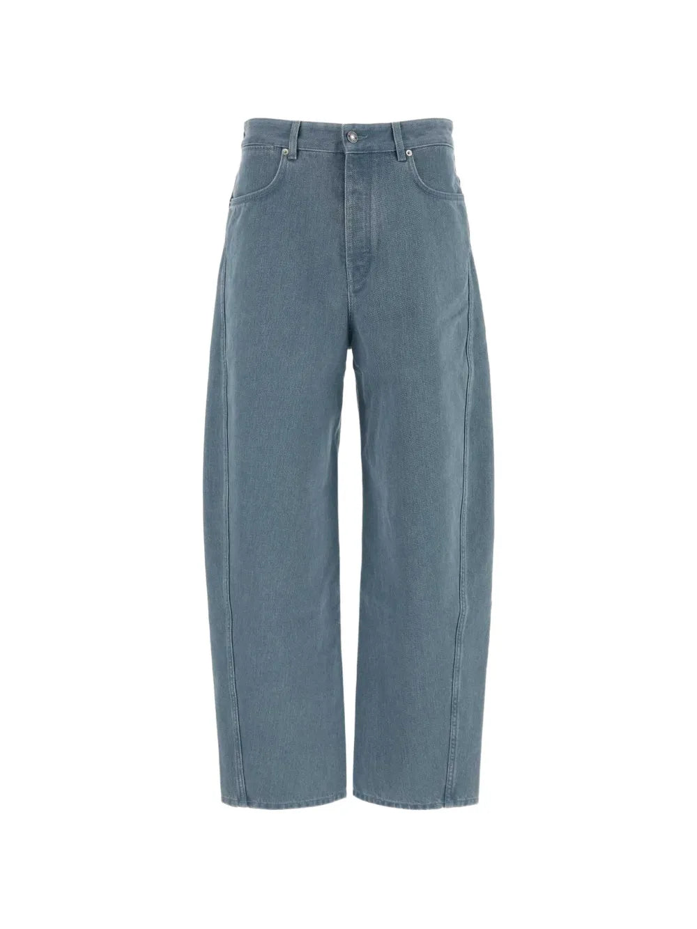 Couture Seam light blue jeans with striped reverse