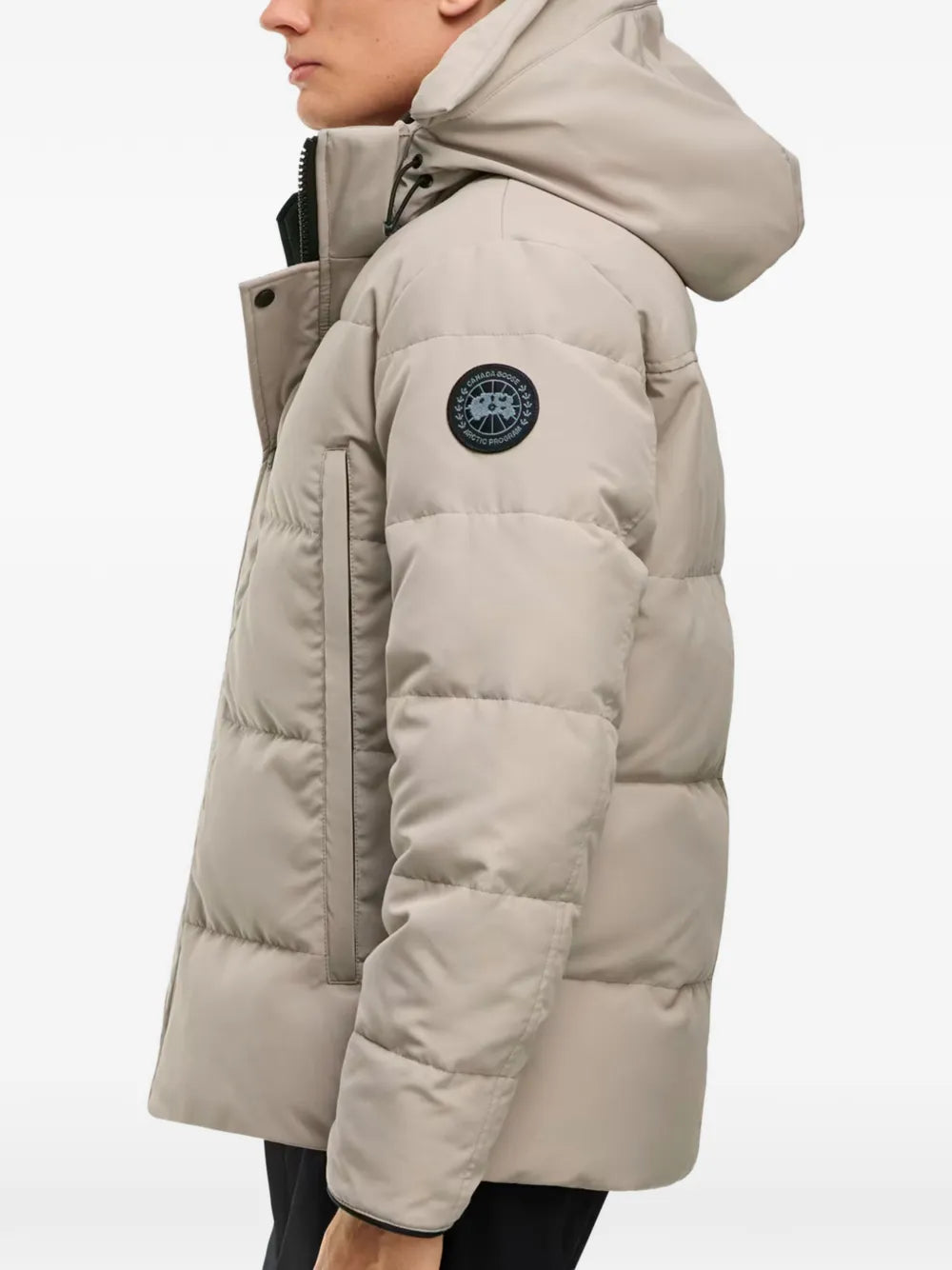 Wyndham quilted hooded down jacket
