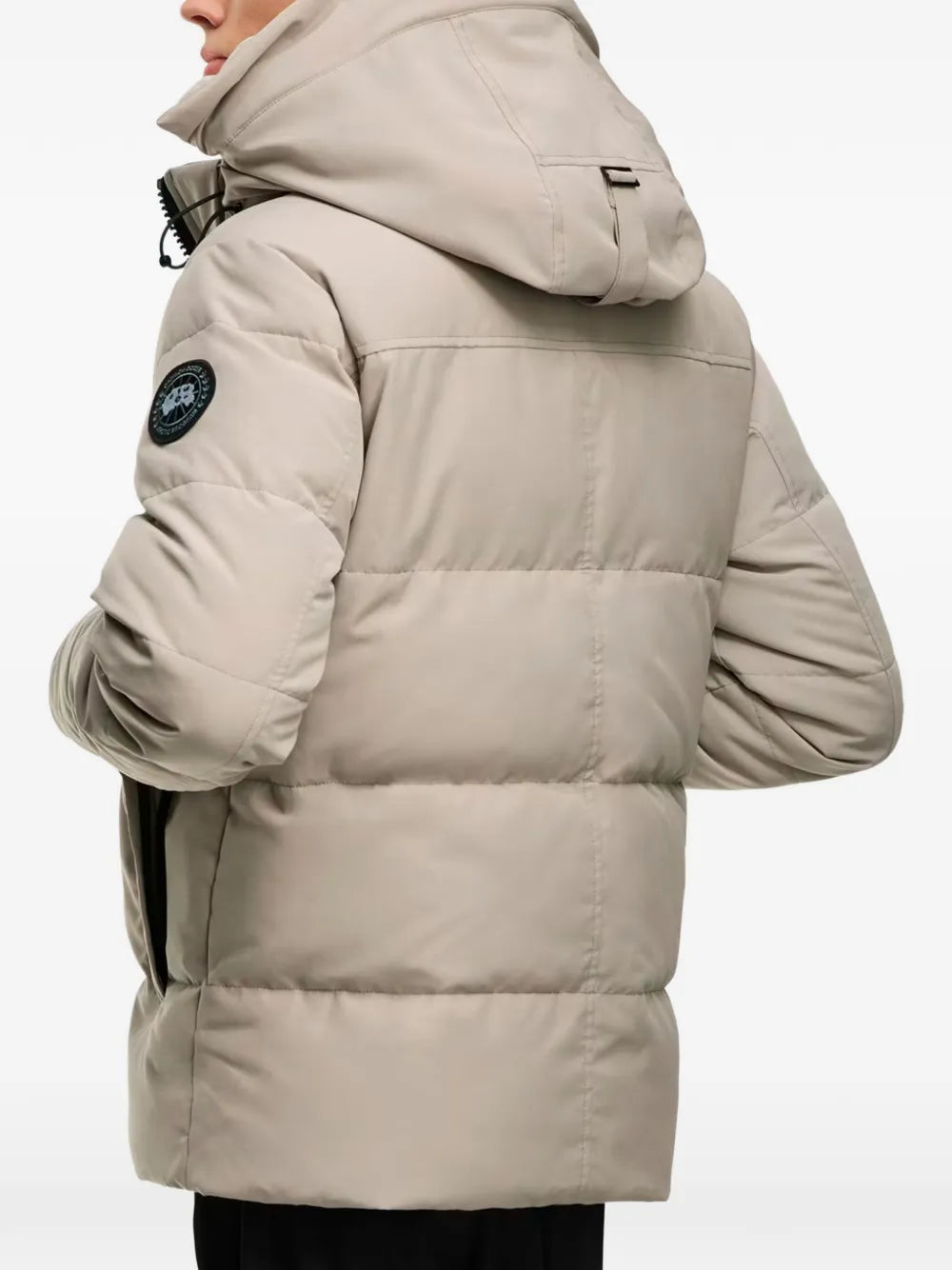 Wyndham quilted hooded down jacket