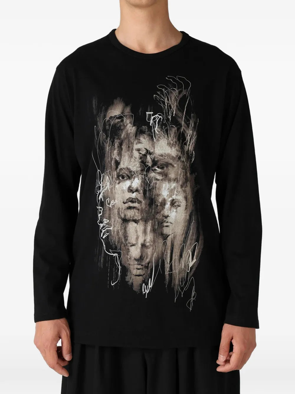 Graphic-Print Long-Sleeved T-Shirt