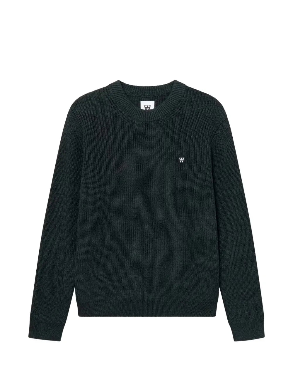 logo-patch ribbed-knit sweater