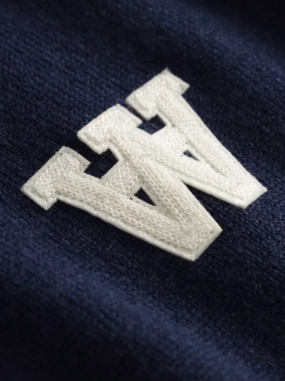 WWTay quarter-zip logo-patch sweater