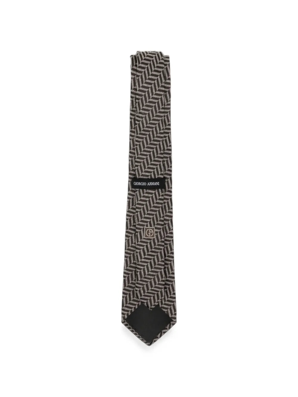 chevron-pattern silk tie