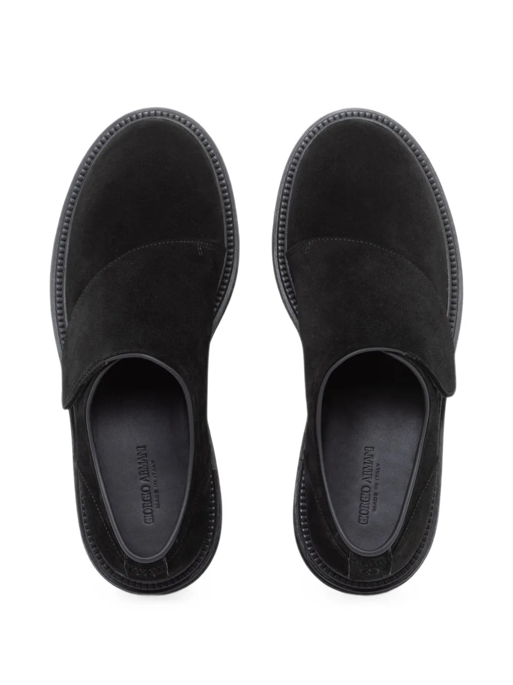 touch-strap suede slippers