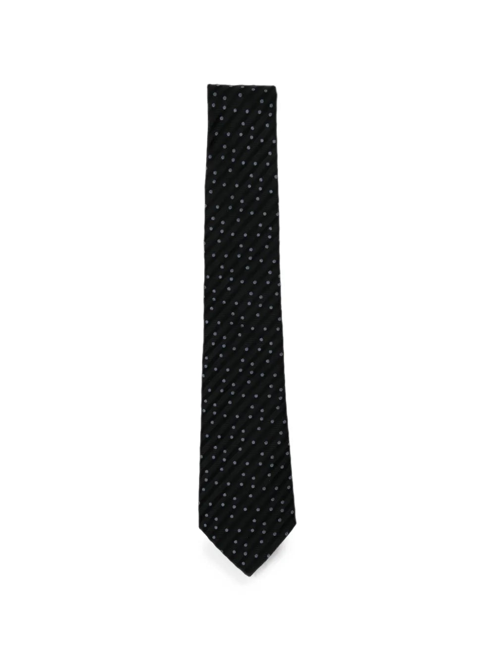 polka-dot diagonal-stripe tie