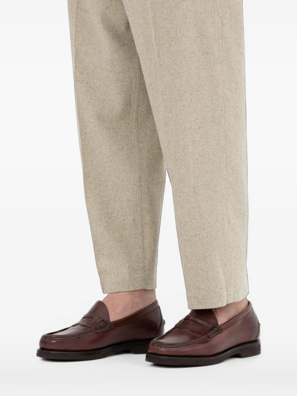 Penny-Slot Leather Loafers