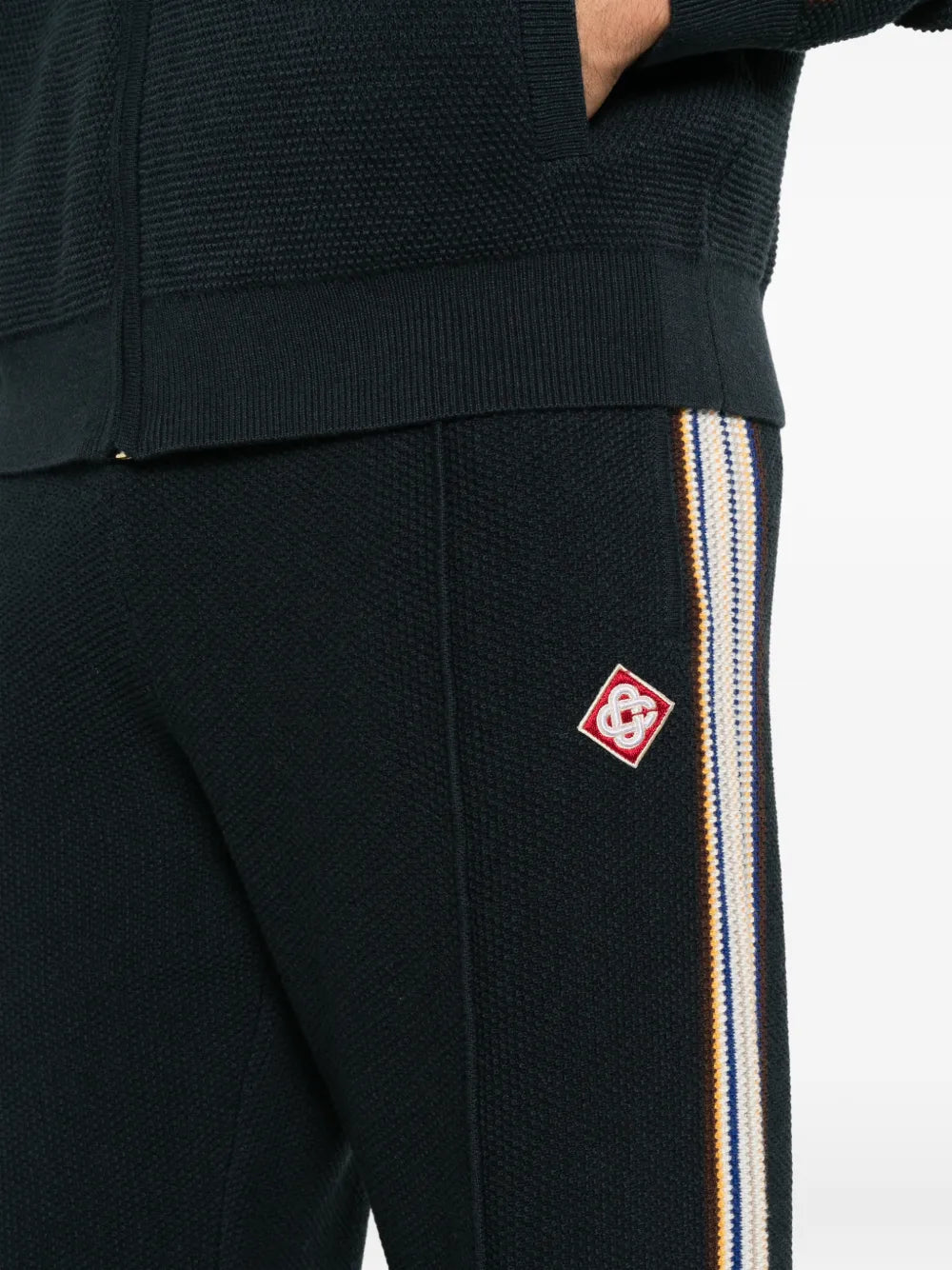 logo-patch side-stripe track pants