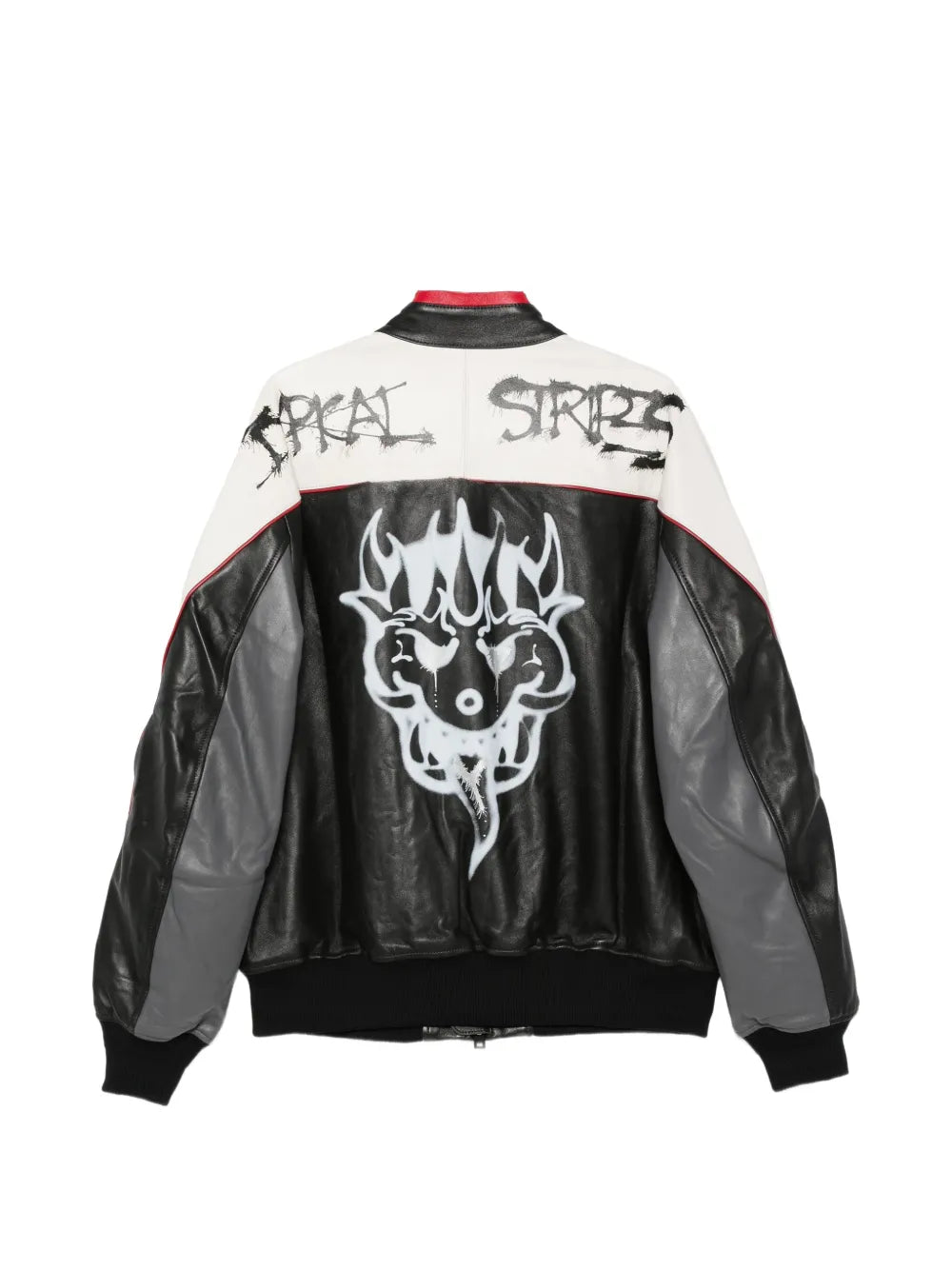 Chito graffiti-print leather jacket