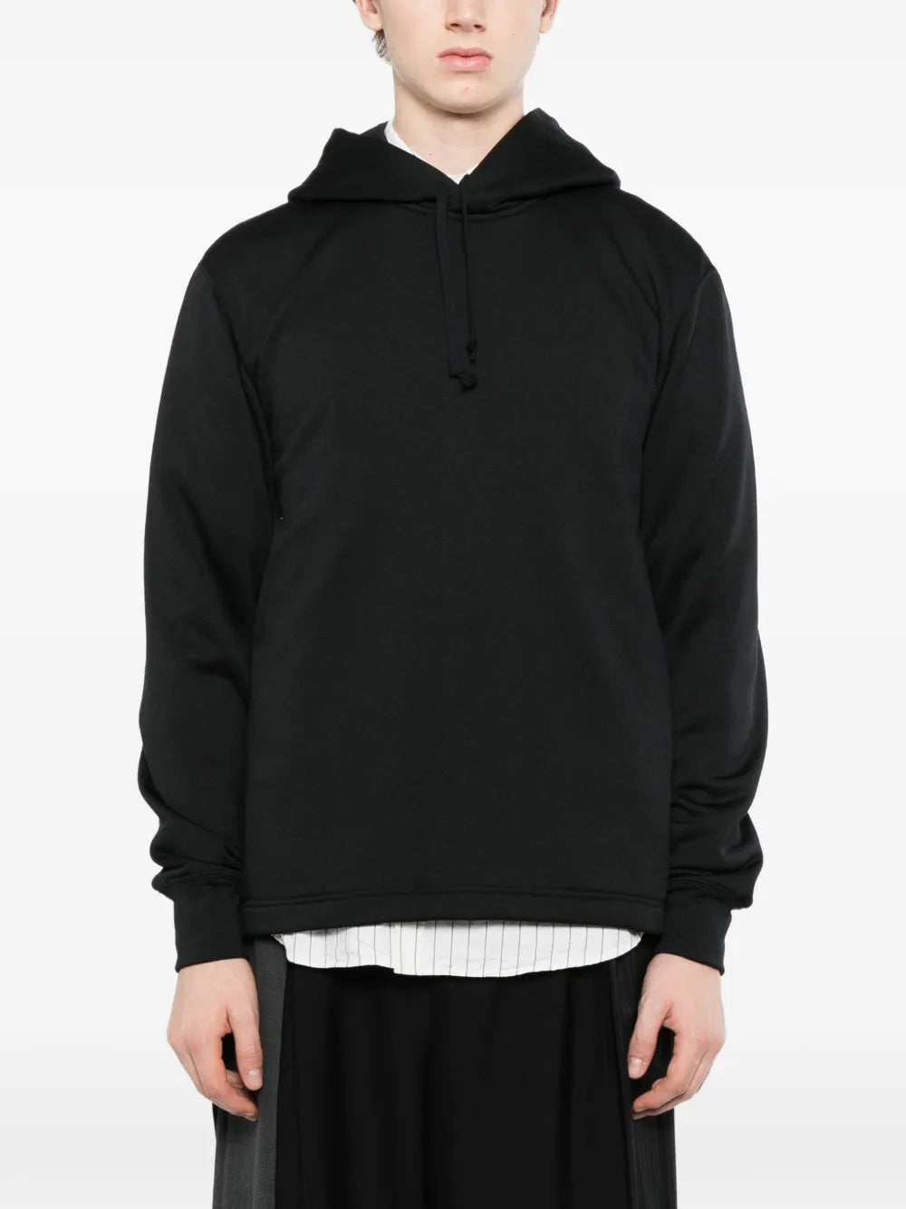 asymmetric-hem hoodie
