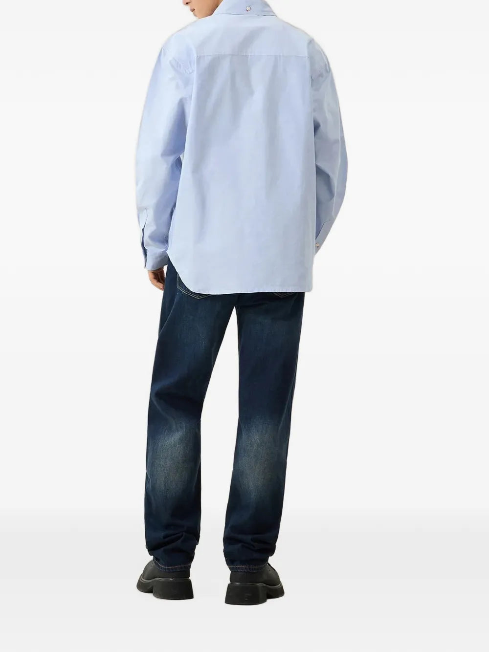 Seagull-print oxford shirt